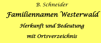 Familiennamen Westerwald